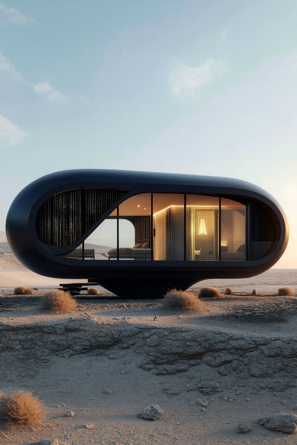 Modern futuristic house (mobile)